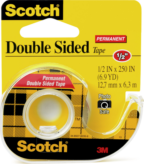 TAPE/DBL STICK .5"x250'