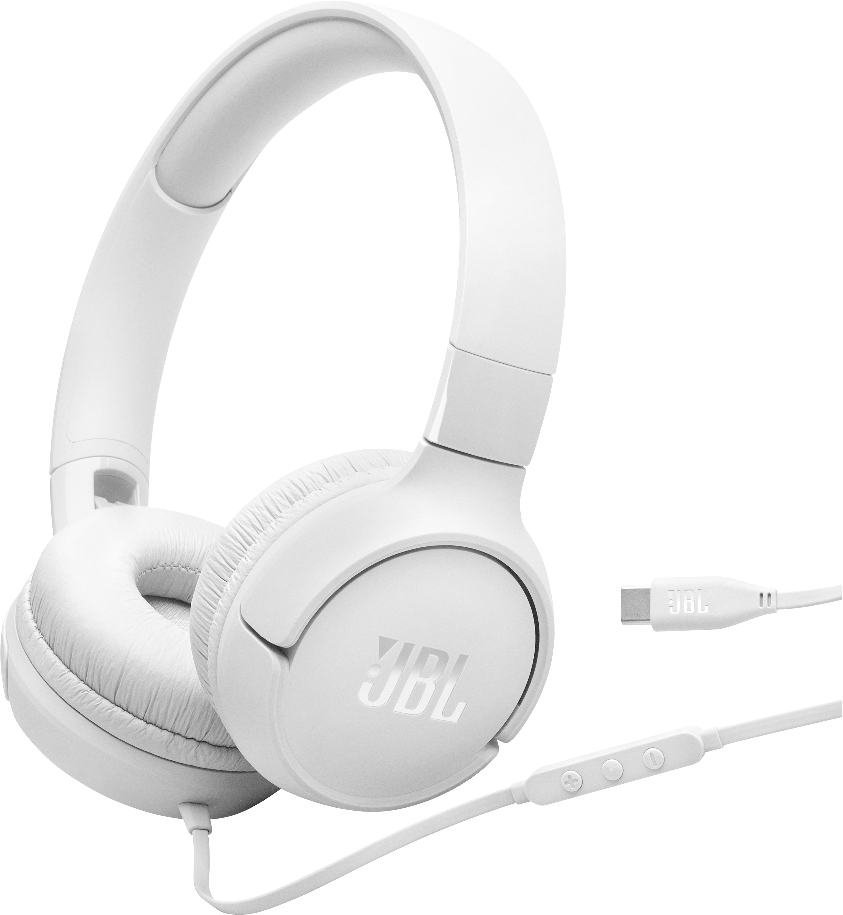 JBL Tune 520C USB-C Wired Earbuds, White - ONLINE ONLY