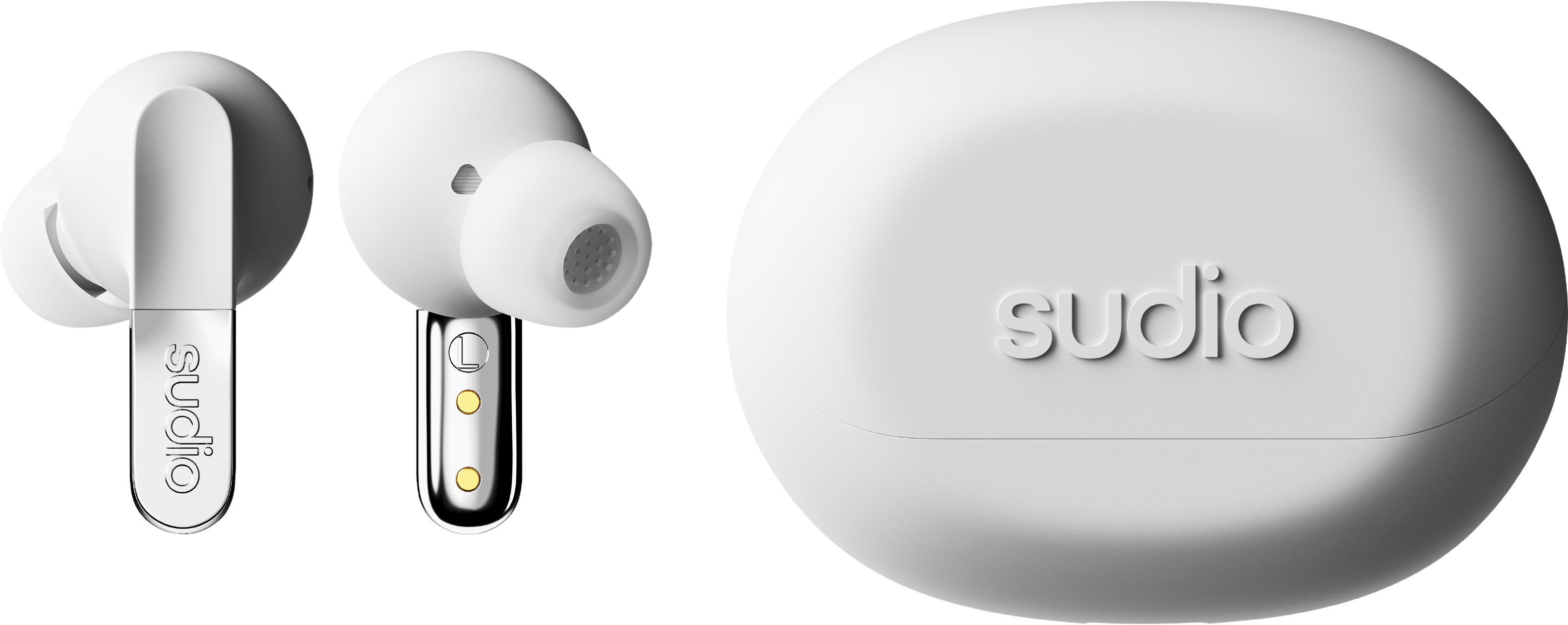 Sudio N3 Pro ANC True Wireless Earbuds, White - ONLINE ONLY