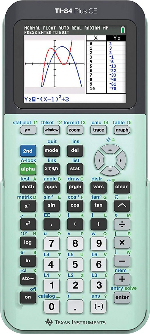CALCULATOR TI-84 PLUS CE MINT GREEN