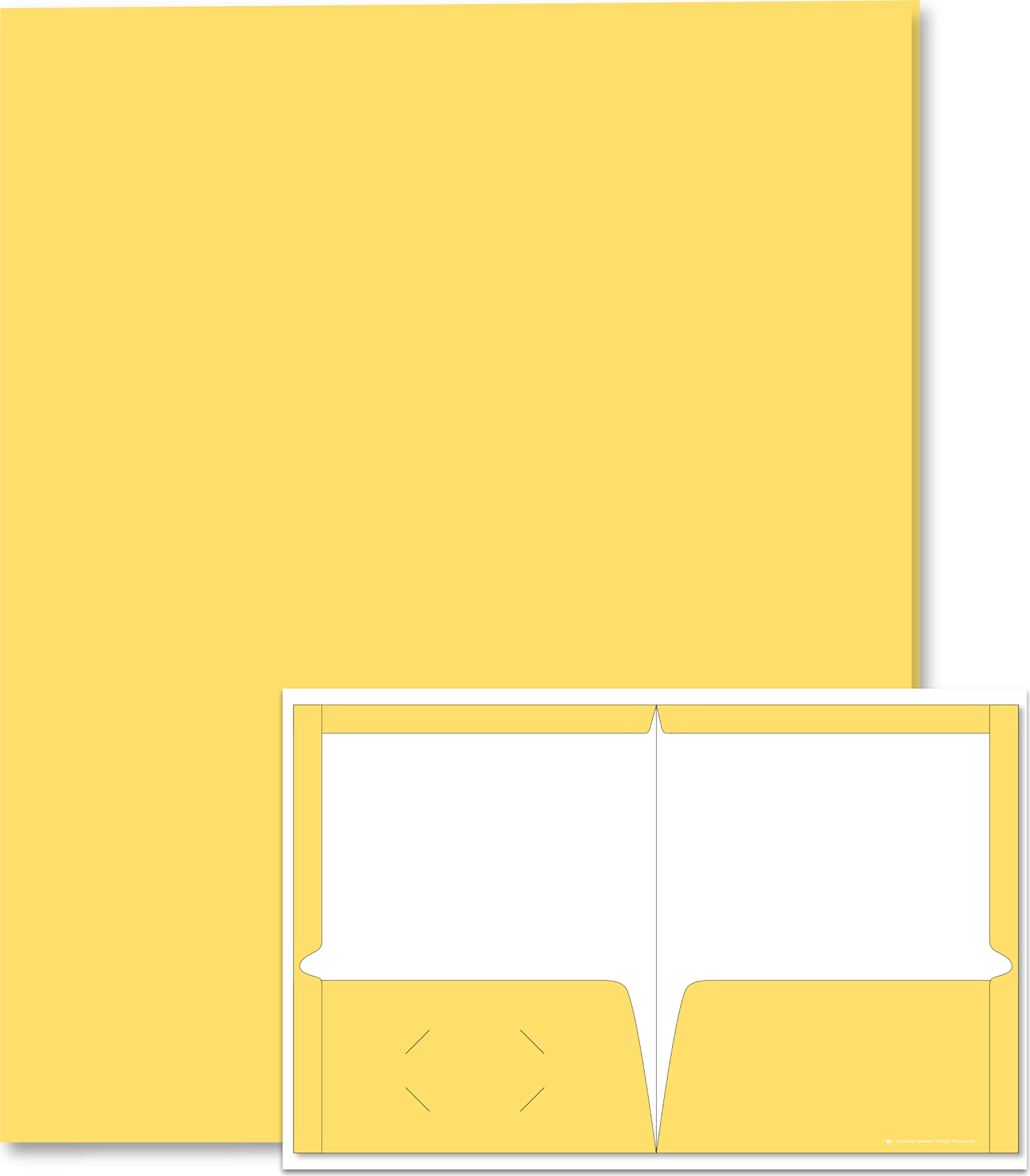 PORTFOLIO 2 POCKET LAMINATED YELLOW