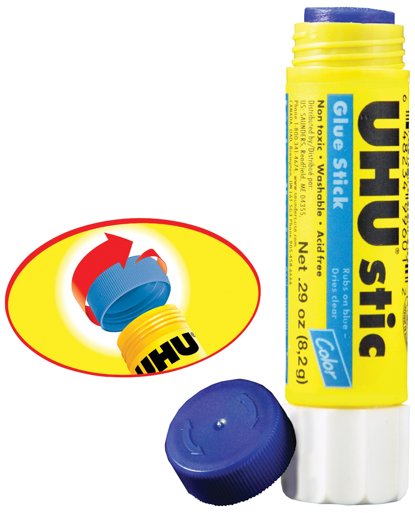 UHU COLOR GLU STIC SM(24