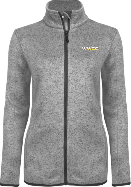 Walla Walla Womens Heather Fleece Jacket WWCC Logo - ONLINE ONLY