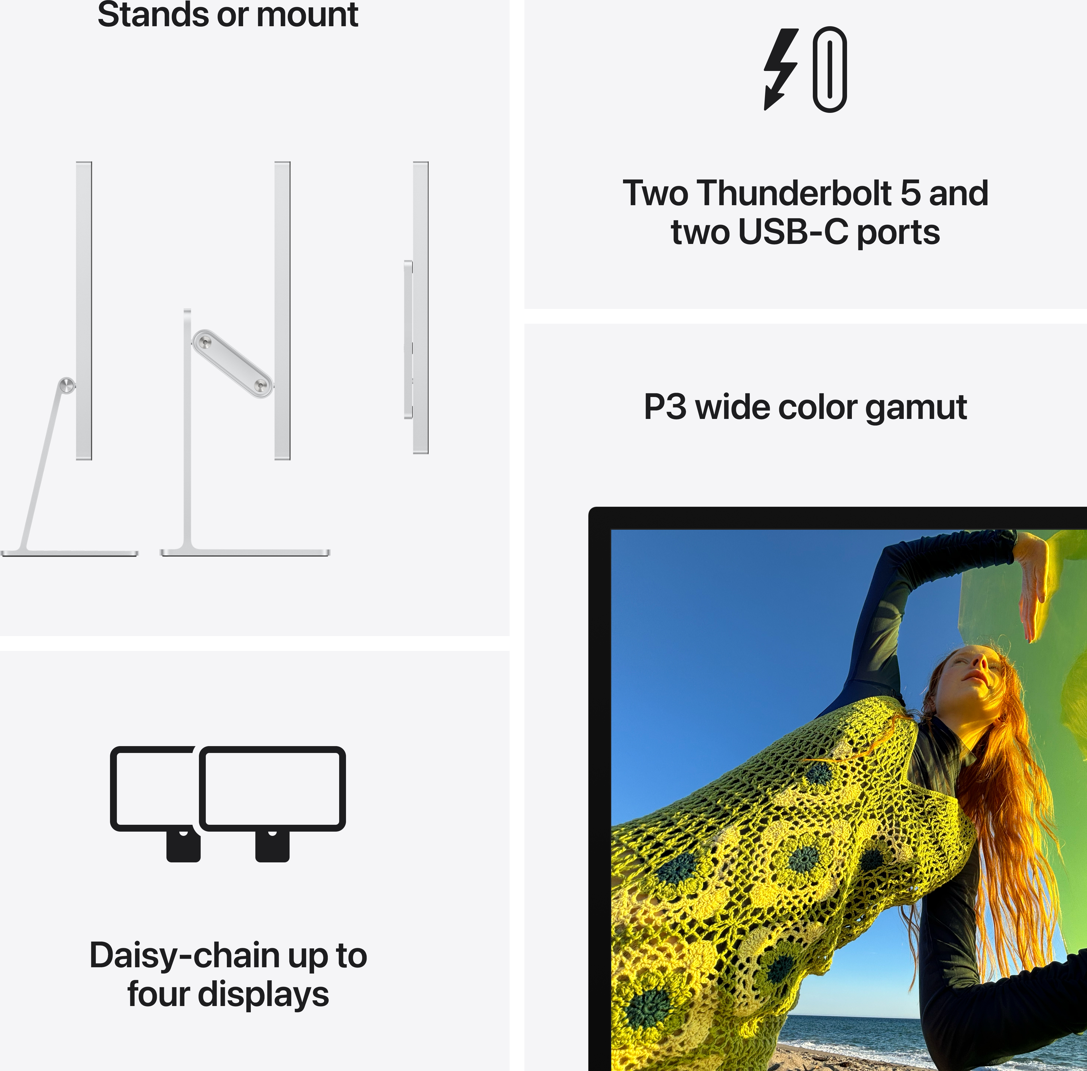 Apple Studio Display - Nano-texture glass - Tilt- and height-adjustable stand